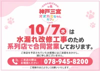 10/7(水) 系列店にて合同営業❕