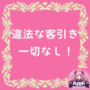 違法な客引き、ビラ配り等なし