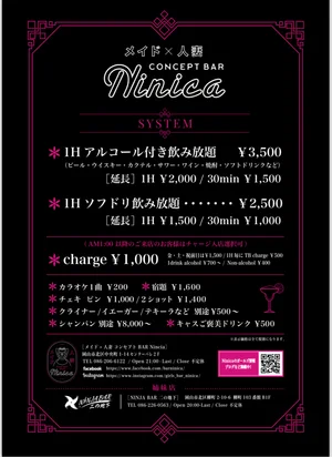 Ninicaの料金しすてむのイメージ